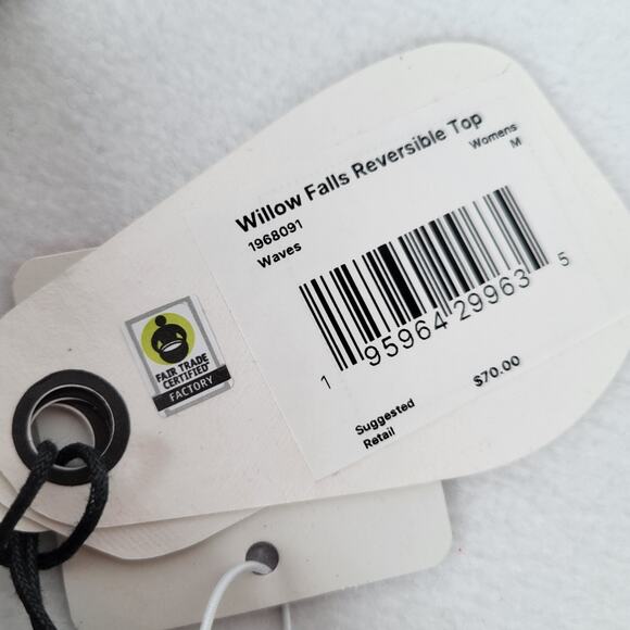 Prana Womens Willow Falls Reversible Swim Top Size Medium Multicolor Striped - Picture 4 of 9